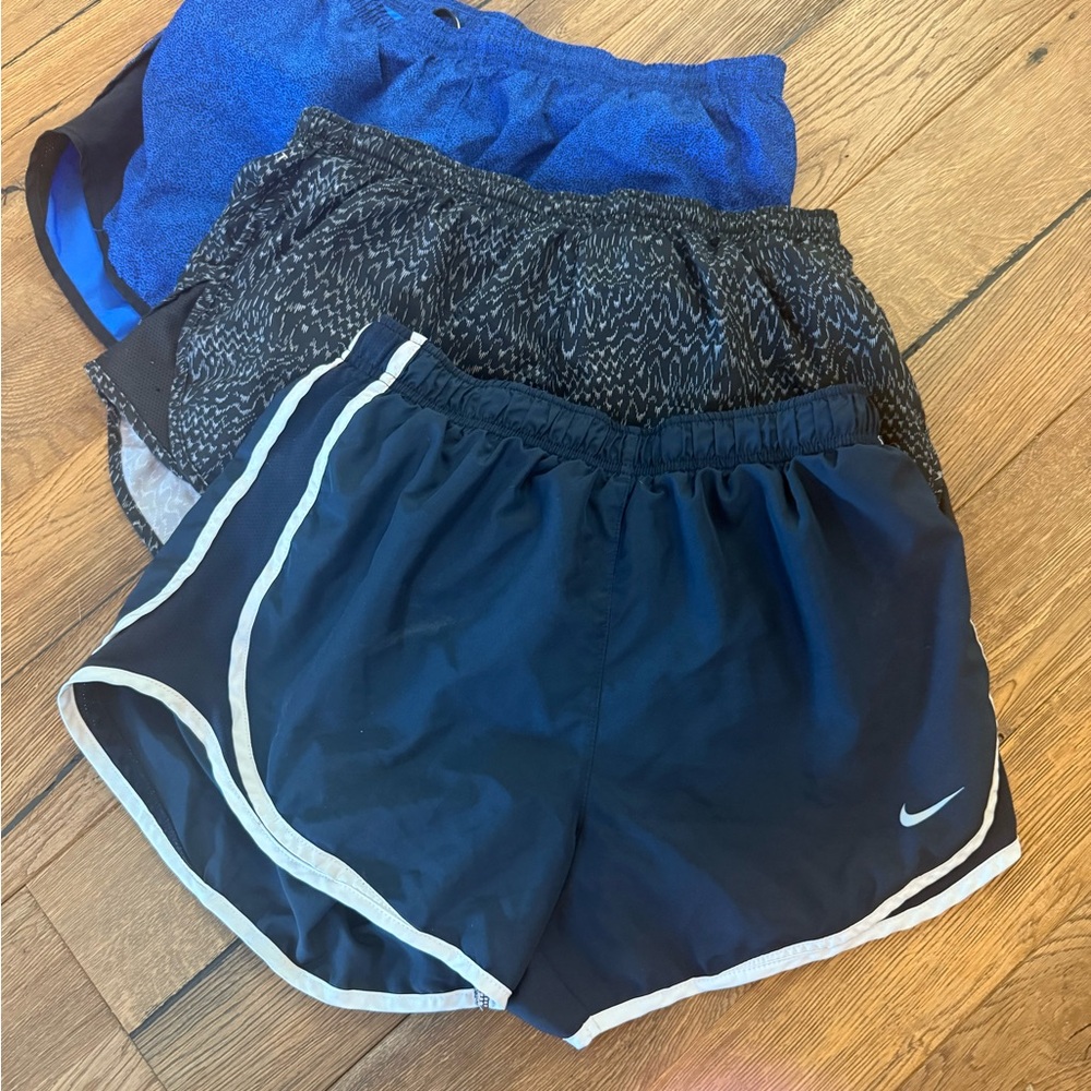 Nike Blue and Black Shorts Trio